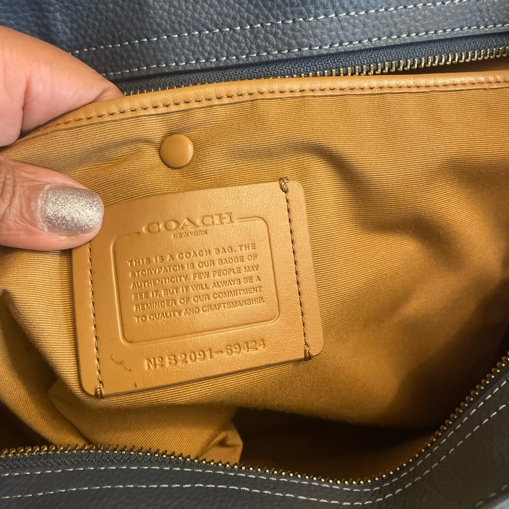 💕COACH BLUE CITY ZIP LARGE TOTE AND DUST BAG - Picture 4 of 9
